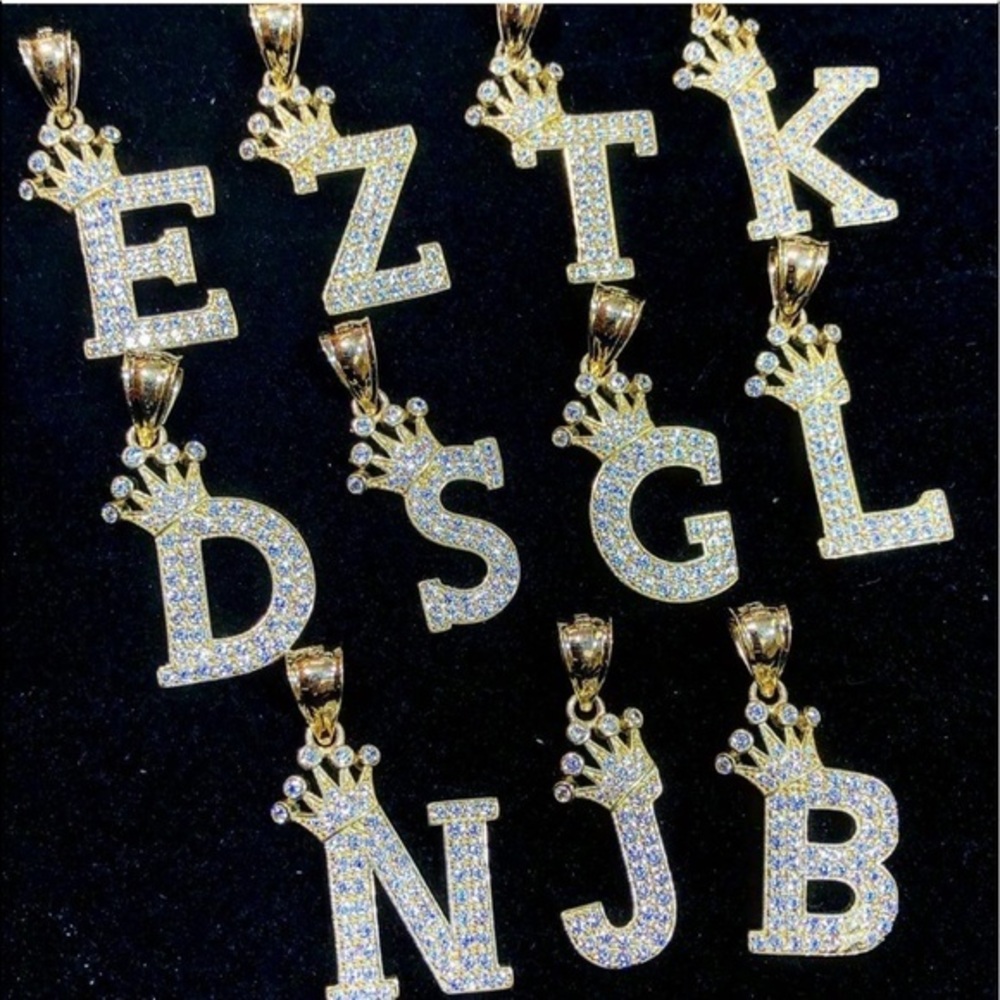 14K Gold initial Pendant all letters available 1pc letter K